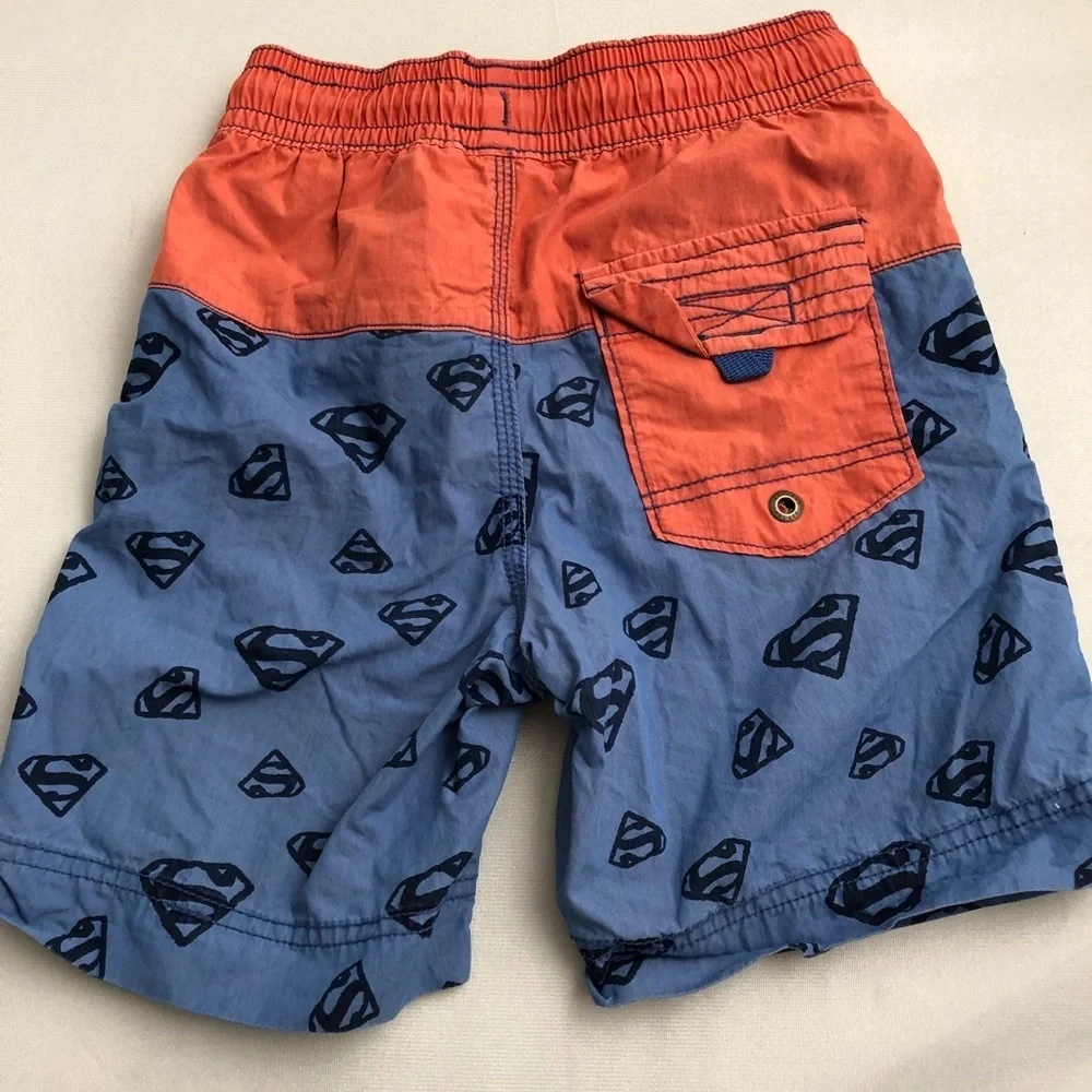 Junk Food for Gap Superman red and blue swim trunks